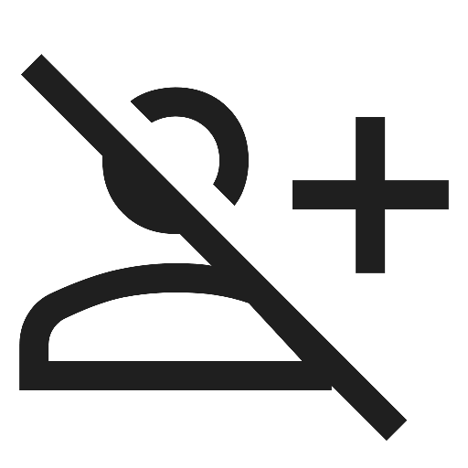 Person Add Disabled Icon, free CC0